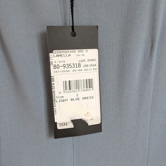 NWT Weekend MaxMara Lamella Light Blue Sleeveless Mini Short Dress, size 2 - Picture 4 of 10